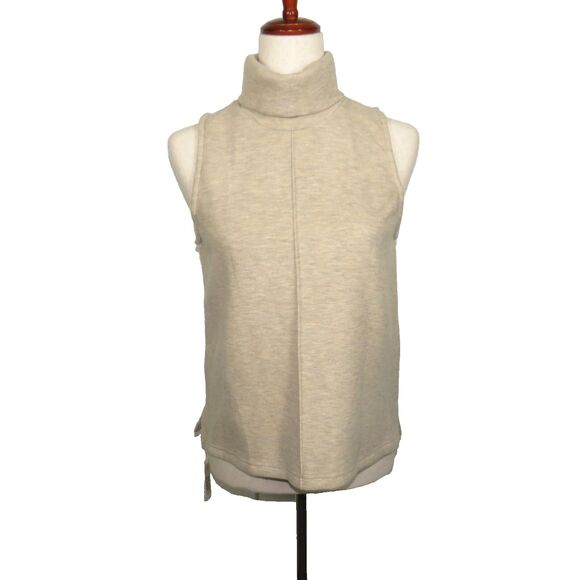 OGL FuzzLuxe Wool Blend Soft Cozy Heavyweight Sleeveless Turtleneck Top Sz Large - Picture 6 of 9